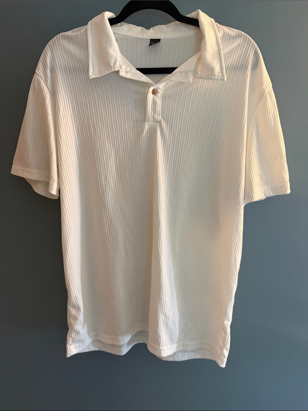 SHEIN Manfinity men’s white button collar tee sz XL